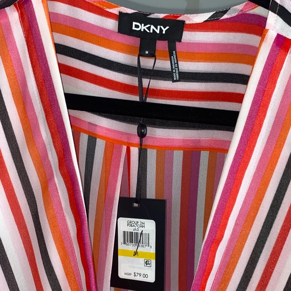 DKNY Multicolor Striped Blouse - Picture 2 of 6